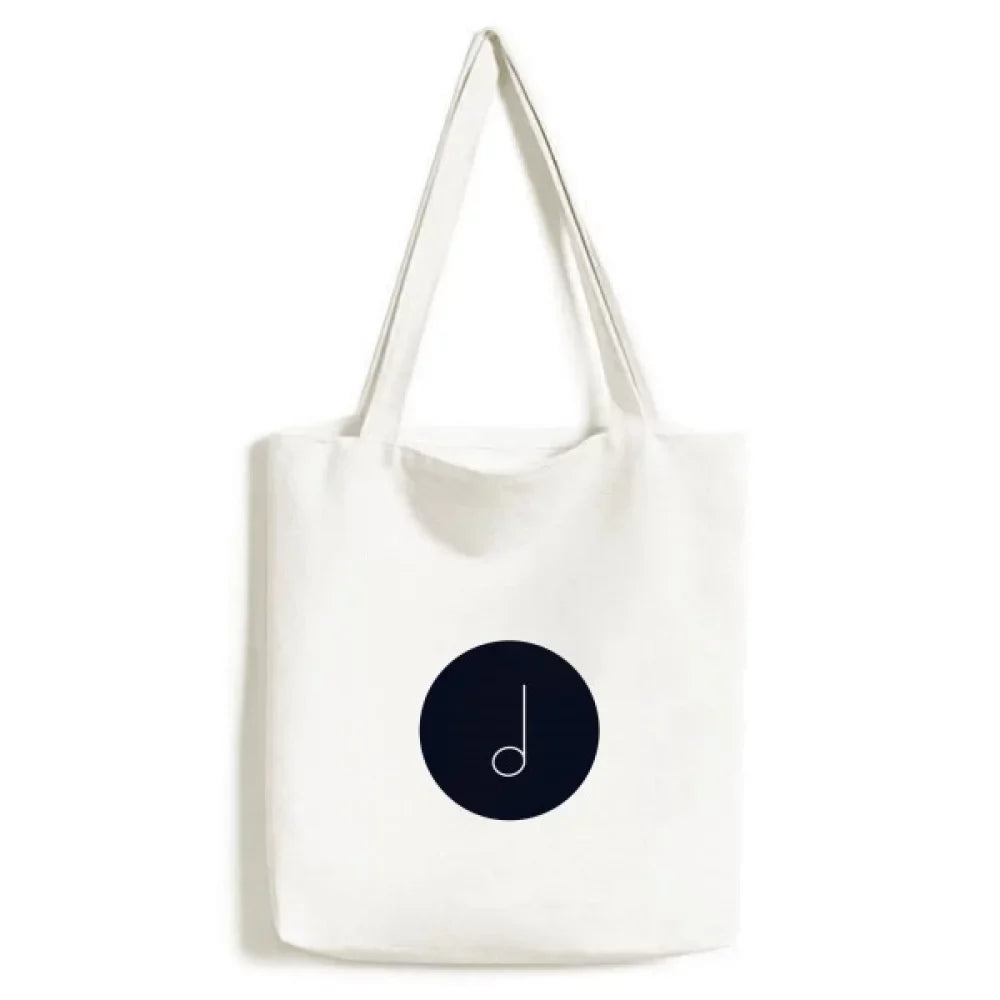 Satchel Casual Notes Handbag Shopping White Bag Tote Music Black Canvas Mim