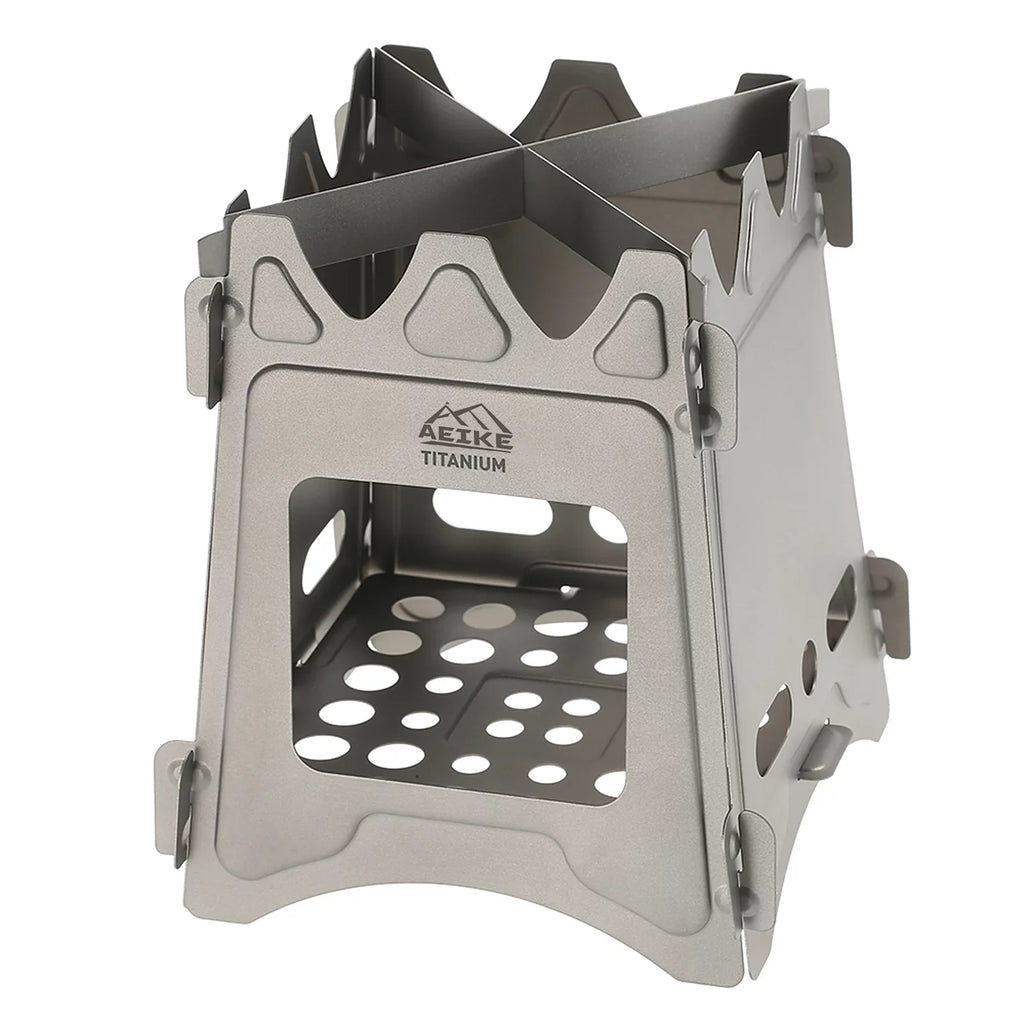 Aeike Portable Stove Cooking Lightweight and for Backpacking Wood Survival Outdoor Burning and - Picnics - Furnace