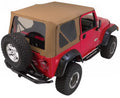 & With Jeep Full 1997-2006 Khaki Doors, Wrangler Top by 68836 Complete For Steel Windows RealTruck Kit Diamond TJ, Rampage Frame Soft Hardware W/Tinted With