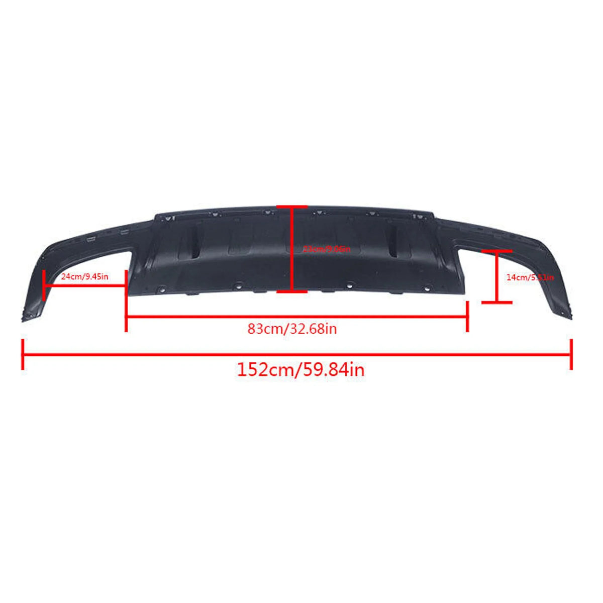 Diffuser Exhaust Fiber 300 Carbon SRT for Rear Style NINTE 2015-2022 Chrysler Square