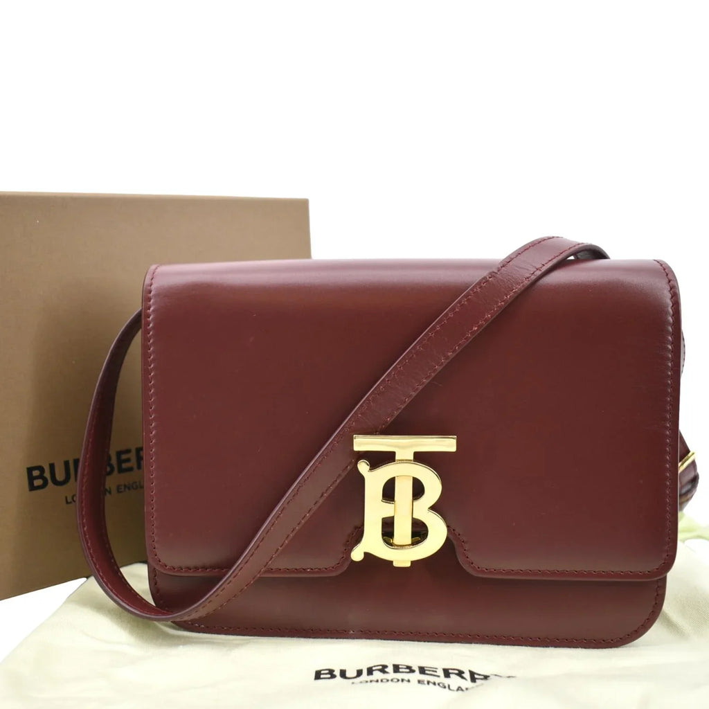 Bag Lola Shoulder Leather Tb BURBERRY Red Pre-owned