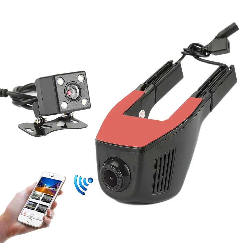 Video Front Camera Camcorder Car DVR Dash 1080P Recorder Wifi rear HD camera Digital