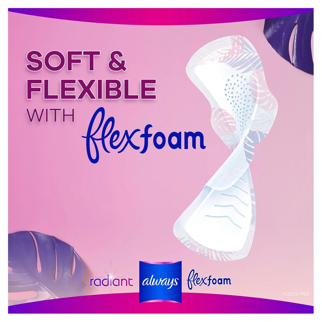 (76 Always ct.) Scented Pads, Size Radiant Regular Absorbency, 1,