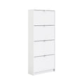 Drawer Contemporary Shoe in White Cabinet Allora 4