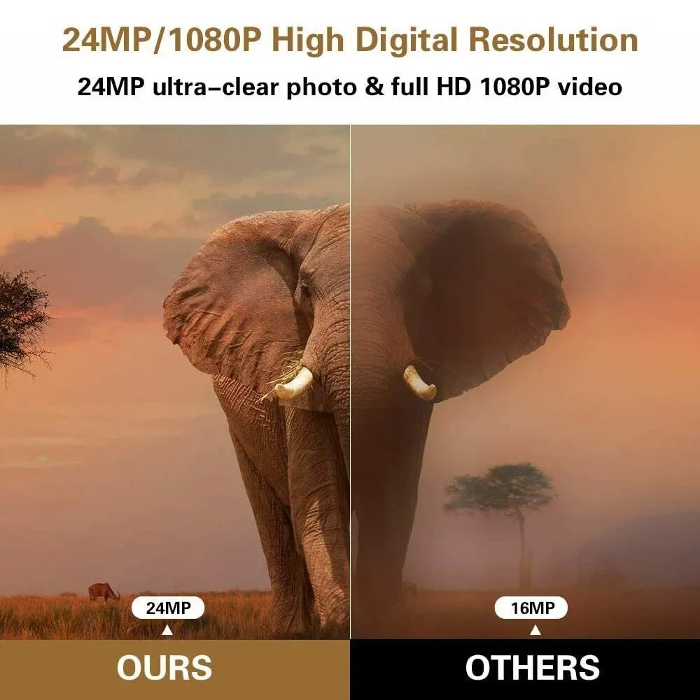 Night Trail Camera 32G Hunting Game Waterproof 1080P Camera Wildlife IClover 24MP Vision