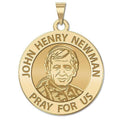 Gold Medal Medal Religious Yellow John " 14K Solid 3/4 "Traditional Newman Religious Blessed Inch Henry