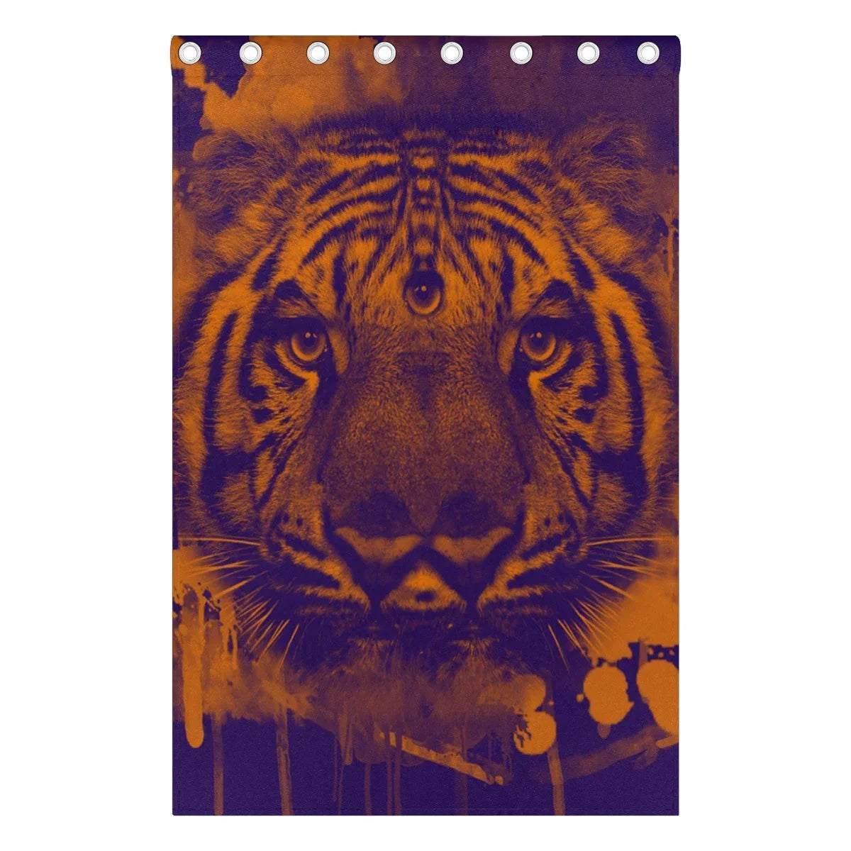 Panel Tiger Living for Blackout Curtains Trippy Room,2 POPCreation Inches) Darkening Blind Bedroom Curtain (52Wx84L Thermal Curtain Window