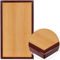 30" Mahogany 48" Thick Table Top Furniture Glenbrook with x 2" Resin 2-Tone Edge High-Gloss Cherry Flash Rectangular