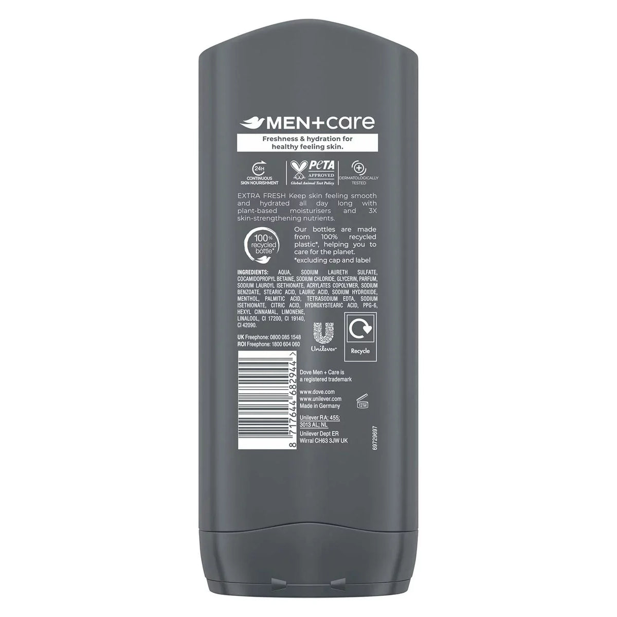 For And Technology With Extra 400 3 Men Refreshing Micromoisture Of Ml Care Men Wash Pack Dove Body Face Fresh Hair, + 24-Hour 3-In-1 Wash Nourishing Body