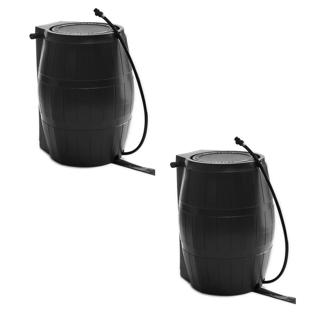 Black Free Home BPA Pack) Water 50-Gallon (2 Rain Outdoor FCMP Barrel,