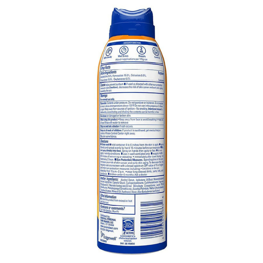 100 SPF Sunscreen Ultra Clear Spray Sport Boat Banana