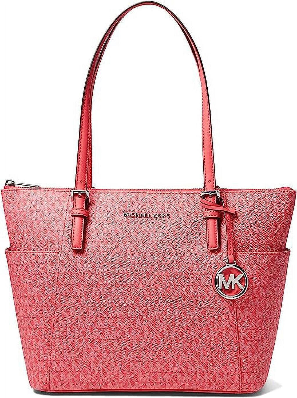 One Item Michael East/West Kors Tote Top Size Set Jet Zip Geranium