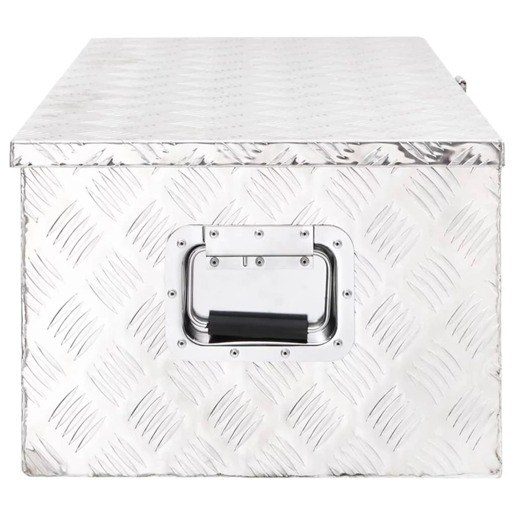 Garage, Anself x Inches Case Silver Box Box x x for Trip x H) Organizer 13.2 W Underbody Vehicle, Toolbox 18.5 Truck Storage Trailer Camping Tool (L Aluminum Lockable 35.4