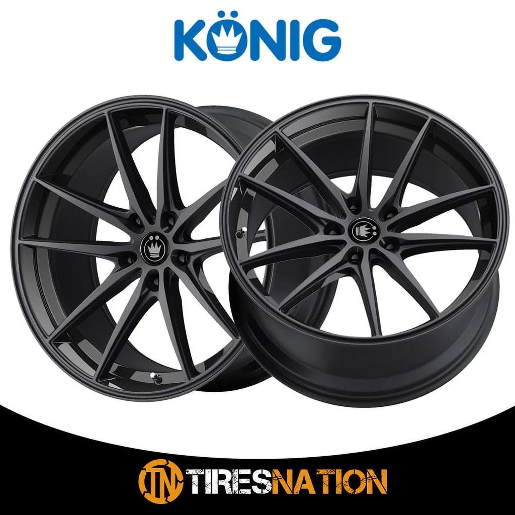 Gloss 19x8.5 37B +45et Konig 5x114.3 Black Wheel Oversteer