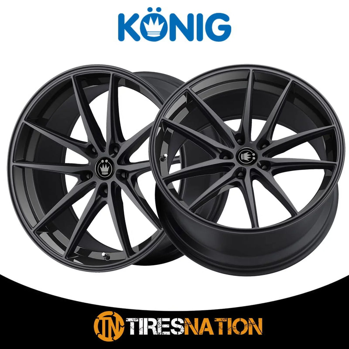 Gloss 19x8.5 37B +45et Konig 5x114.3 Black Wheel Oversteer