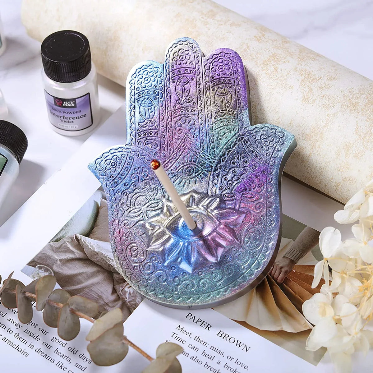 Slime, Mica Interference Pigment 6 Pearl Colors RESIN Powder for Resin, Resin Powder, Spirit LET'S Art Paint, Powder Resin, Mica for Epoxy