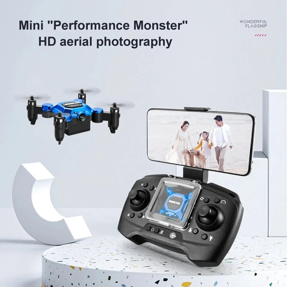 Beginners HD Drones RC RC Quadcopter 360° Hovering Gift for Land Toys One Foldable Aircraft for K04 Key Flip Kids, Mini Camera Suitable Headless Auto Drone
