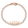 Auriga Fine 925 Link Sterling Heart Jewelry Silver Rose-Tone 6inch Princess for Crown Bracelet Women
