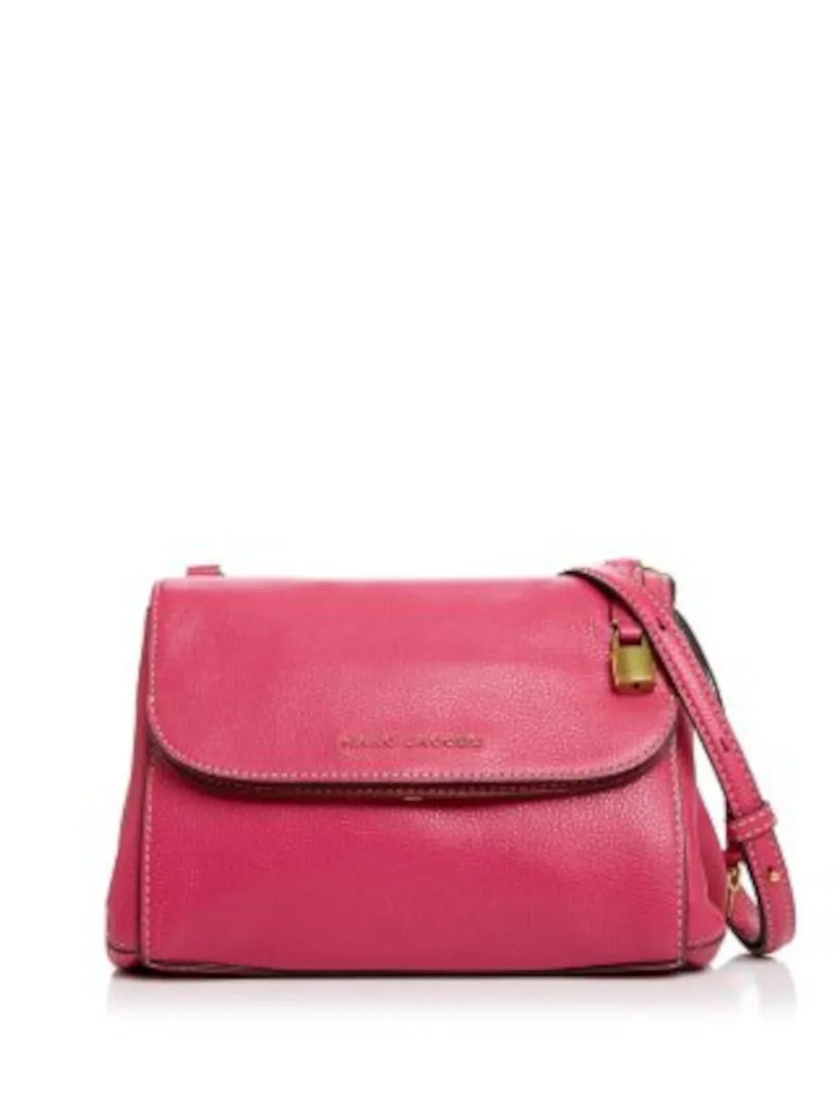 Padlock Stitching MARC Decorative Solid Pink Strap Adjustable JACOBS Contrast Purse Women's Handbag Crossbody
