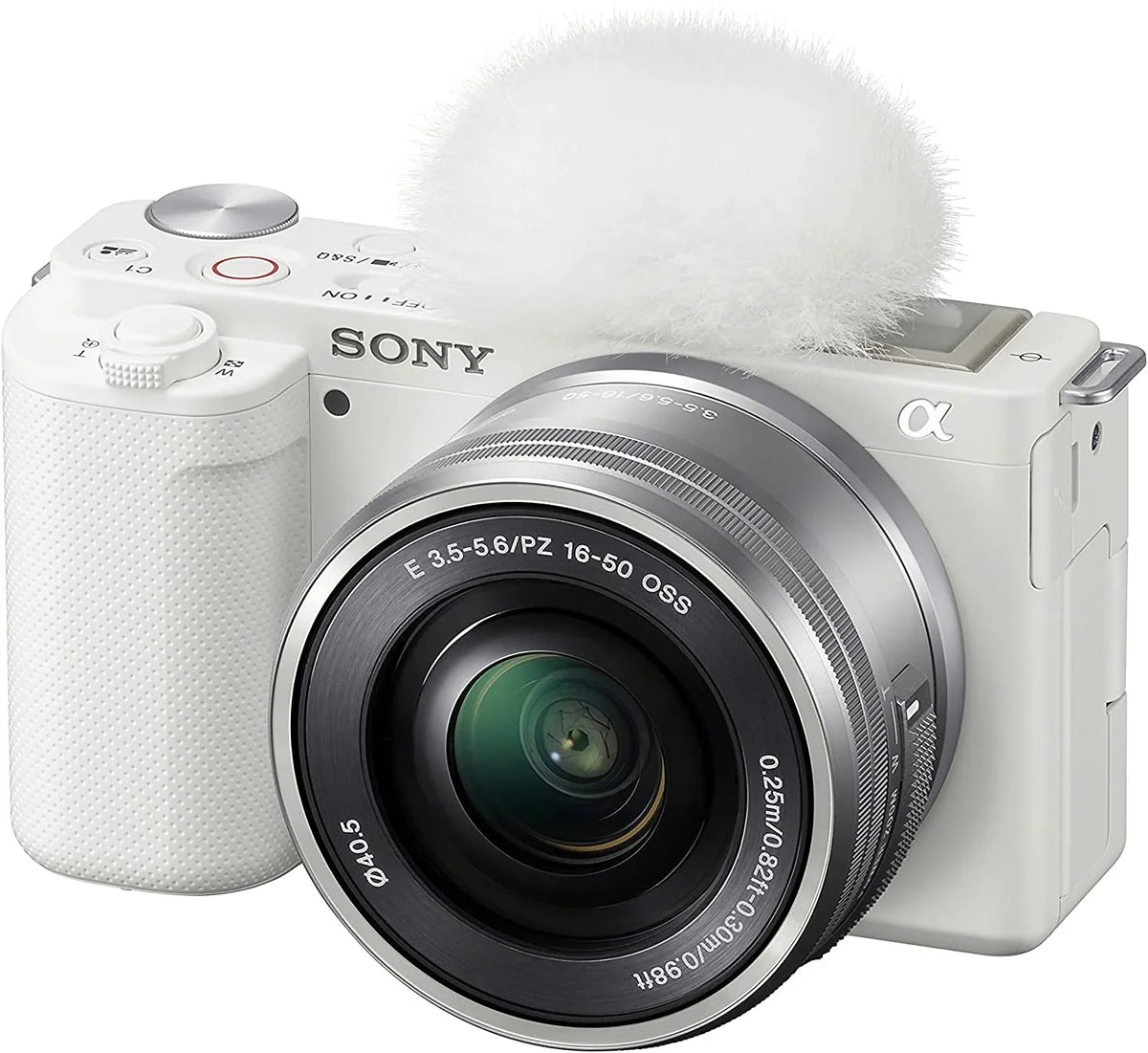 Mirrorless ILCZVE10LW Lens White Alpha - Sony - Camera ZV-E10 Interchangeable Kit Vlog APS-C