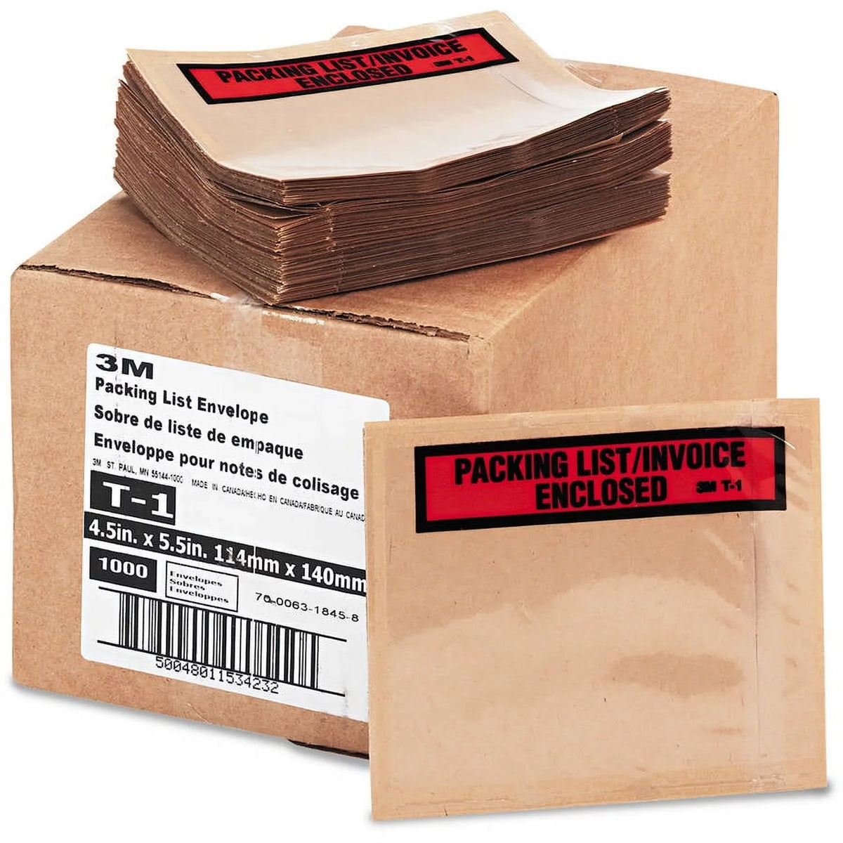 5.5", x 4.5" List Self-Adhesive Envelope, Print Top White, Packing 1000-Count 3M