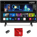 Full Control, 24-inch Built-in, Voice Bundle Microfiber HD with Mirroring, Chromecast Free (D24f) and and with & Smart AirPlay Ties 150+ Channels Streaming VIZIO 1080p D-Series TV Cable Screen