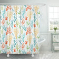 Curtain Life inch Colorful Bath Coral Marine Reef Tropical Graphic Sea Abstract Ocean KSADK Shower 66x72 Curtain