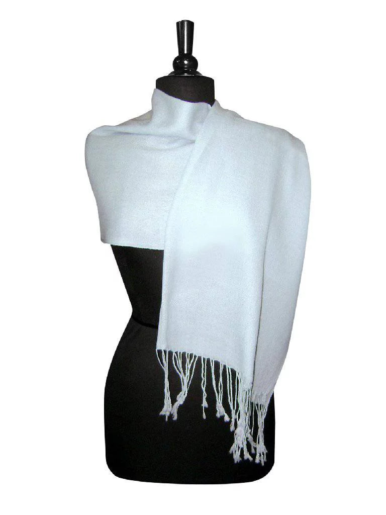 100% Color Womens BABY Solid Shawl Scarf Pashmina Wrap Wool Scarves Biagio BLUE