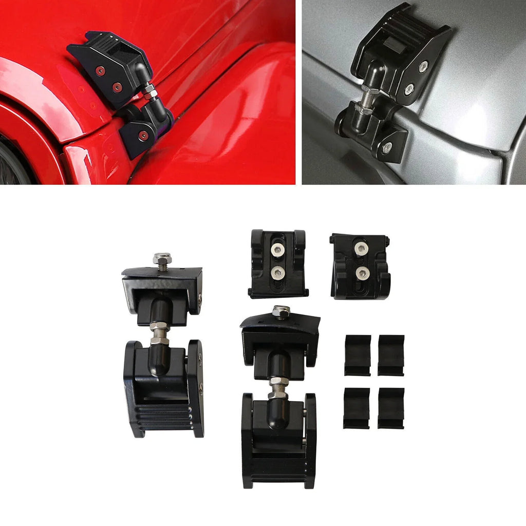 Jeep JK Hood Front Enhanced Lock Black Wrangler - JLLOM 07-18 Catch for Latch Vehicle Durable Security