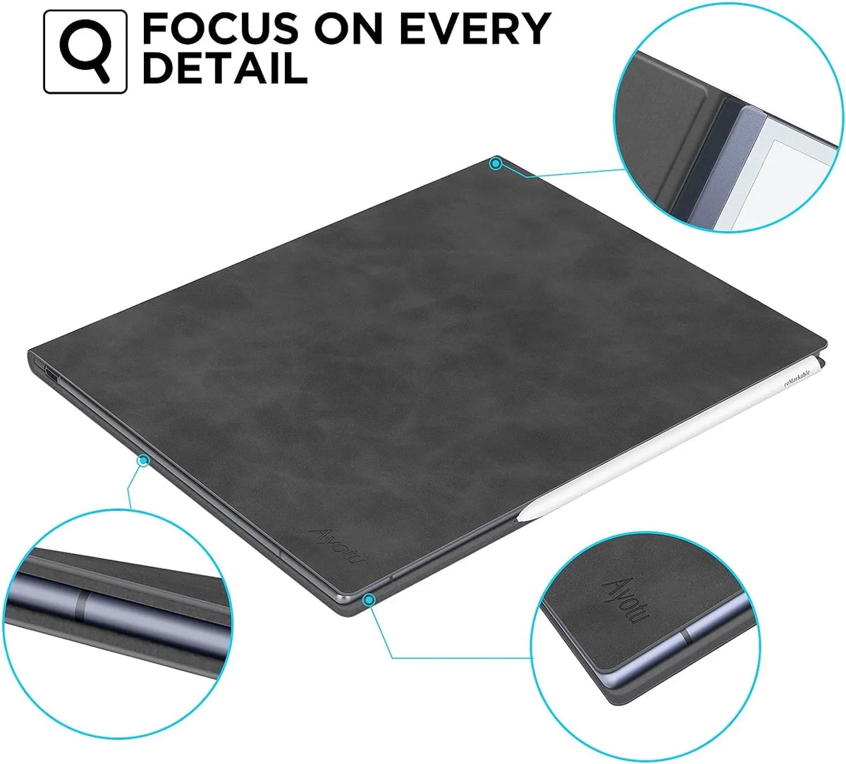 2020 Remarkable Paper 2 Magnet, Tablet PU Ayotu for Bulit-in Case Premuin Released, Book with Design Folio 10.3"