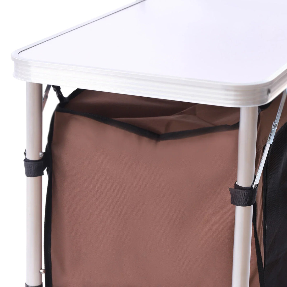Rack+Brown Table Portable Barbecue Folding Fabric Camping Station Cover