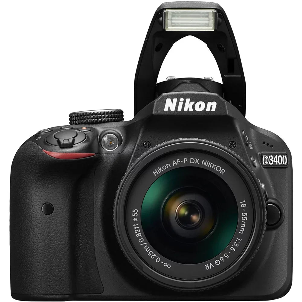 D3400 24.2 VR DSLR (Black) Nikon MP 1571B (Refurbished) Lens 18-55mm Restored Kit with Camera