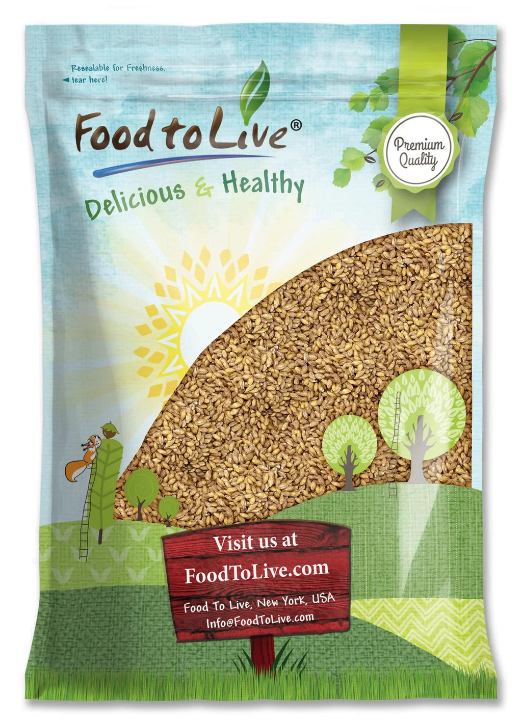 Hulled Pounds Vegan Food to 10 — Live — by Raw, Barley,