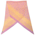 muffler 100% ladies yellow Pre-Owned here pink scarf see-through mark flower Chanel (Good) CHANEL silk