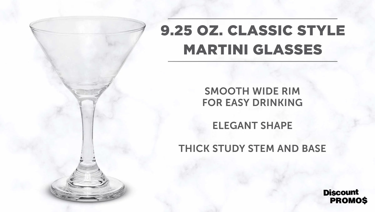 Great Classic Clear - Set oz. Martini for - Cocktails, Bulk Glasses 9.25 Favors, Pack of 10, Wedding Favors, Party Events