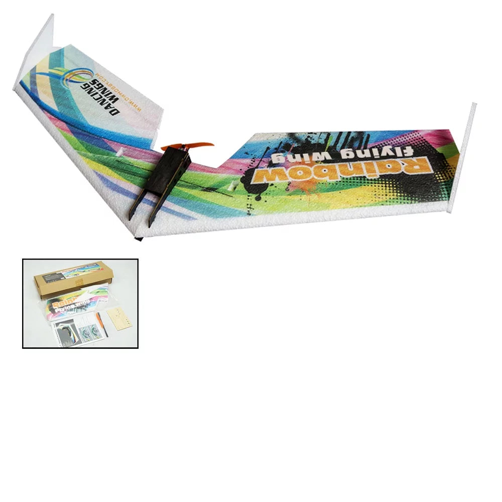 Flying Wing E0511 Delta Hobby V2 Tail-pusher Airplane Aircraft Rainbow 800mm Dancing Wingspan Wing KIT RC