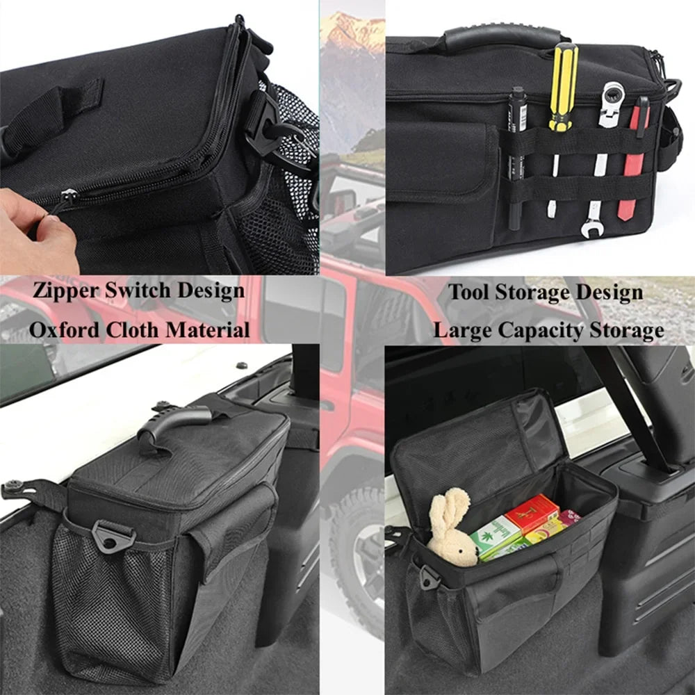 Bag for JL Accessories Jeep Interior Trunk Tool Tidying Doors Organizer 4 Pocket Rear 2018-2024 Stowing