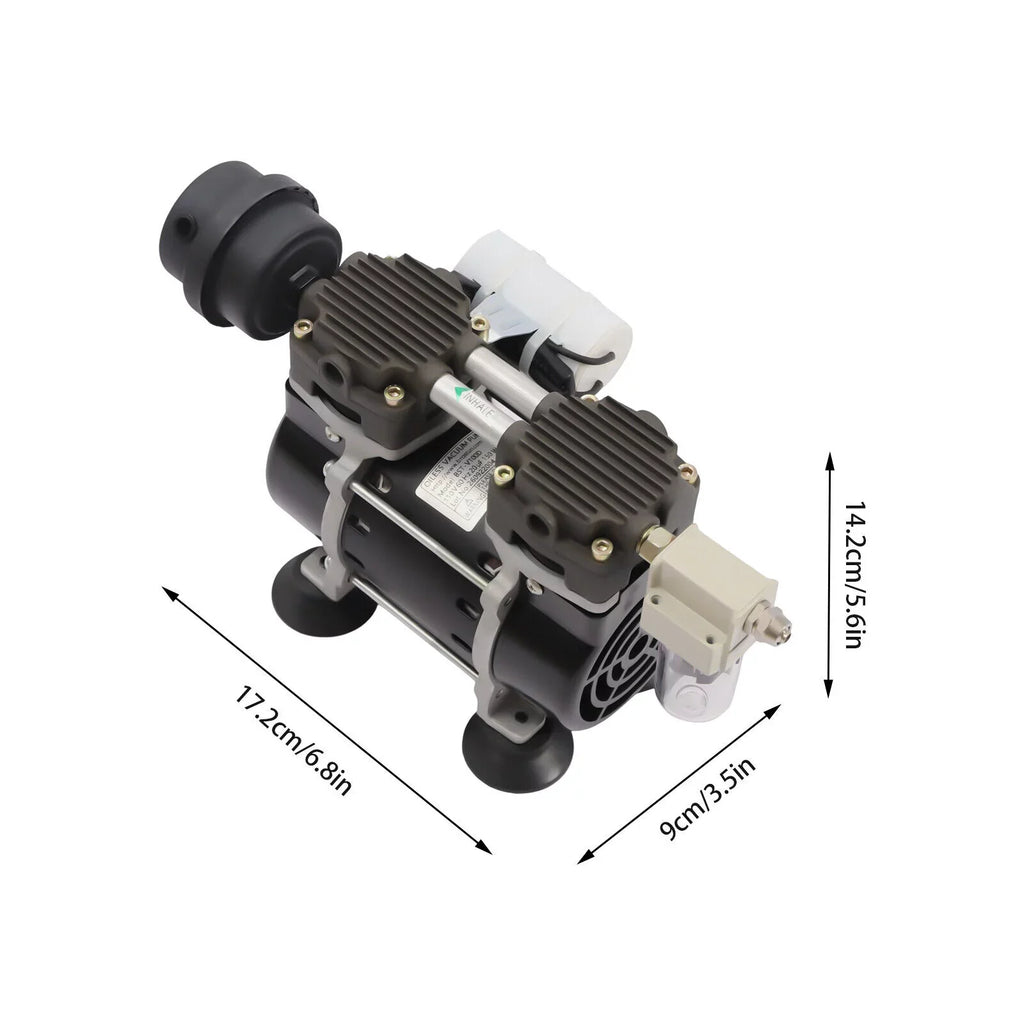 Oil Pump+Air Pump Vacuum Oilless Industrial Vacuum Diaphragm Free Filter 95kpa