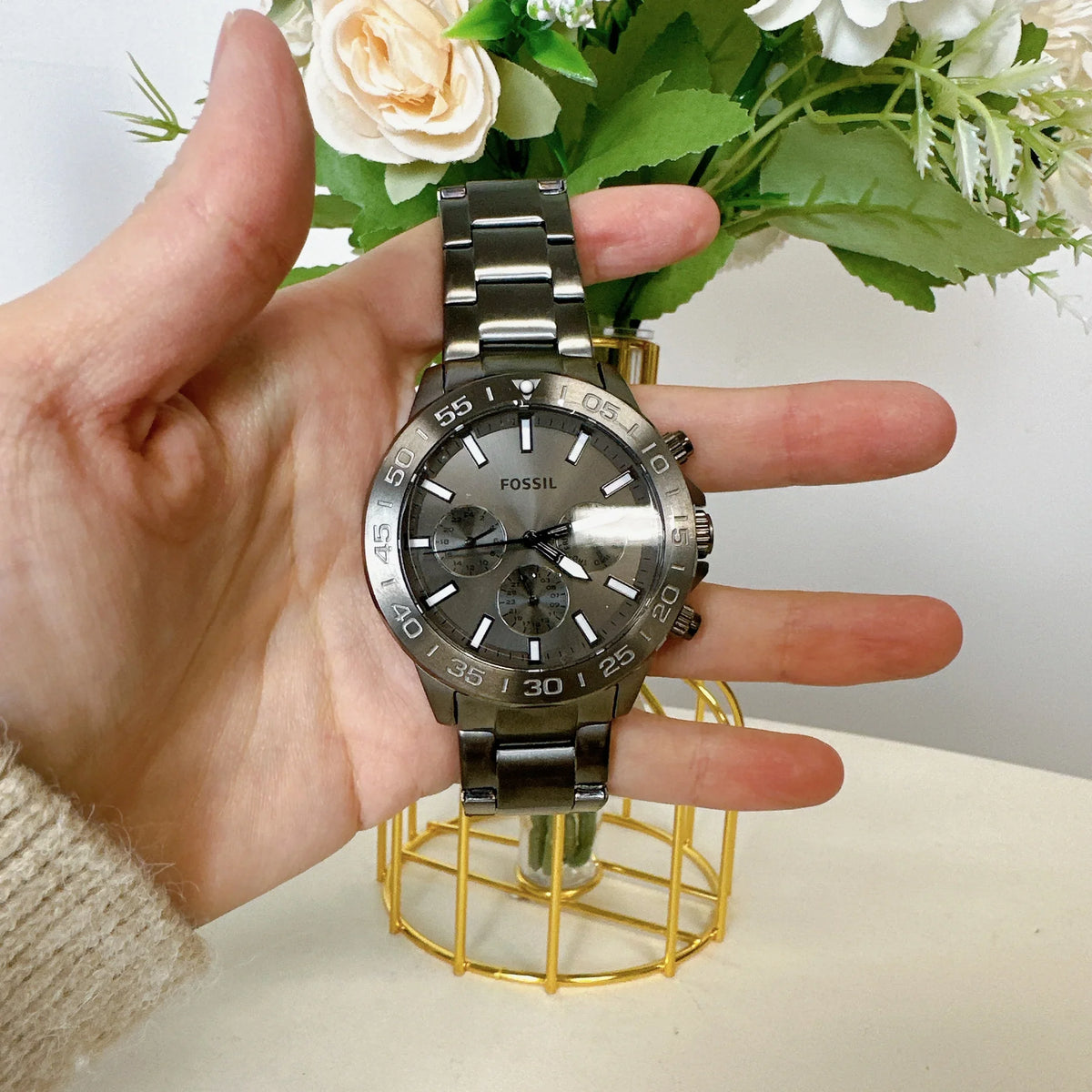 Watch BQ2491 Steel Stainless Bannon Multifunction Fossil Smoke