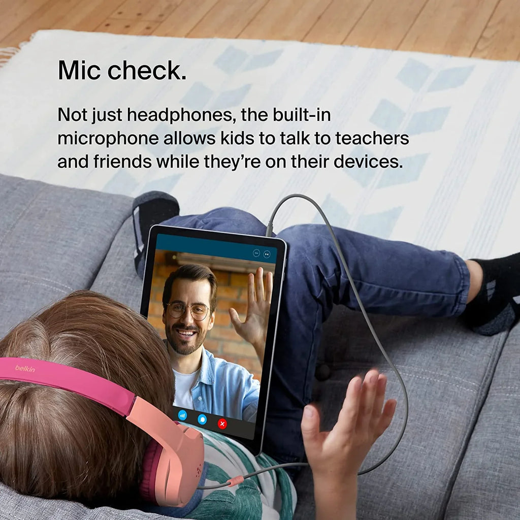 '- Soundform Wired Cable) Built-In With rophone On-Ear Belkin For (3.55mm Mini Audio Kids Kids Headphones Wired -