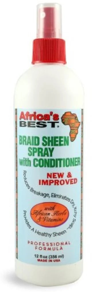 3) with oz Africa Conditioner, Sheen (Pack Spray Best 12 Braid of