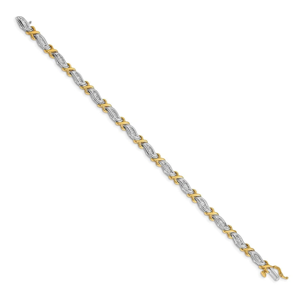 Diamond Bracelet QBM4615-100-WYA Two-Tone 14k 1ct. Baguette