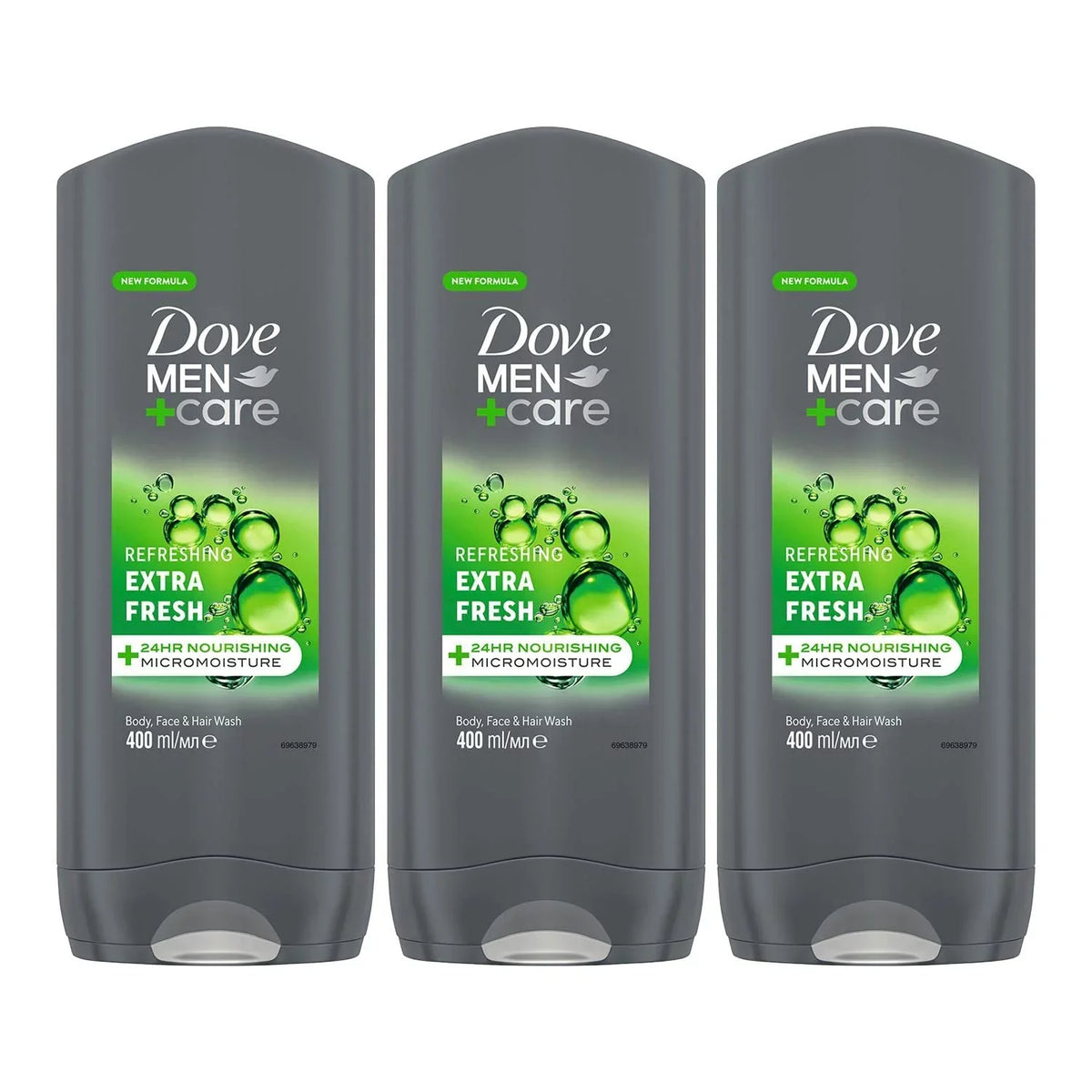 For And Technology With Extra 400 3 Men Refreshing Micromoisture Of Ml Care Men Wash Pack Dove Body Face Fresh Hair, + 24-Hour 3-In-1 Wash Nourishing Body