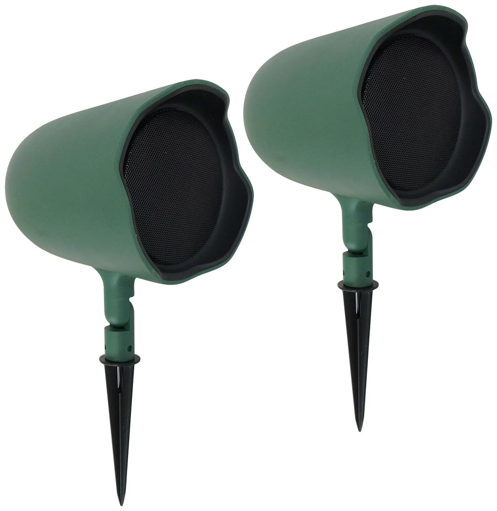 Commercial Pair Wall JBL 70v Mount / 6.5" Landscape Speaker GSF6-GN Stake Ground