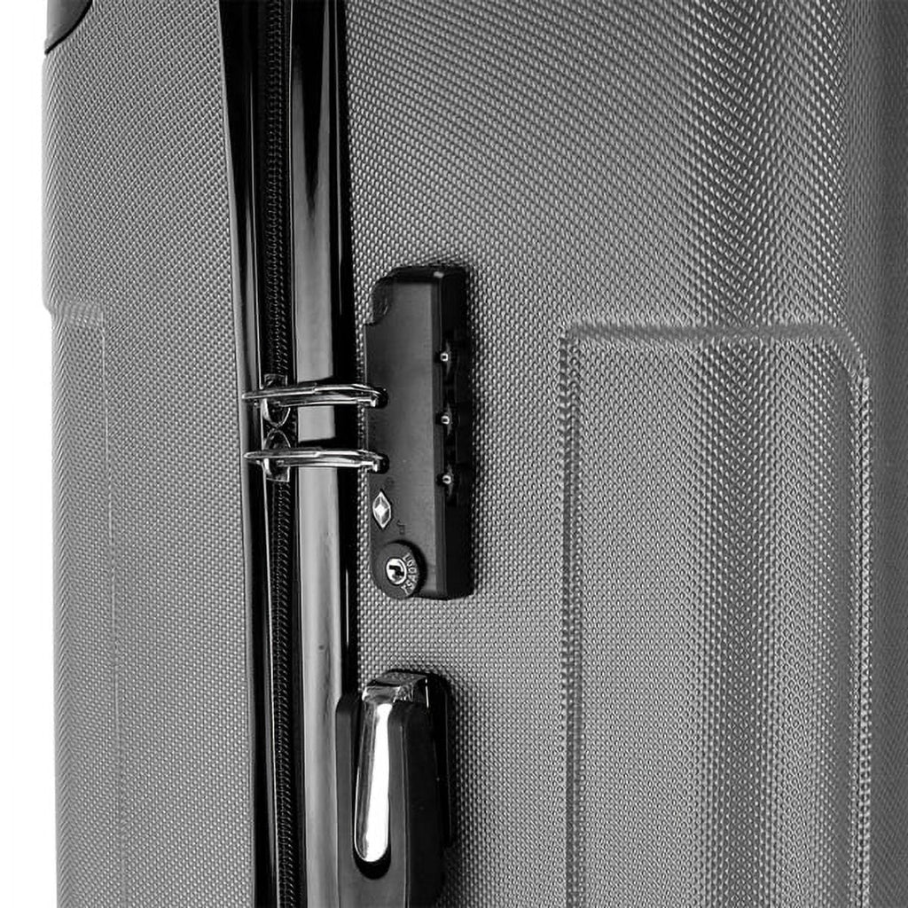 / Gray Travel Dark Case ABS Portable Lightweight 24" Trolley - Set Suitcase 28" / 3-in-1 20"