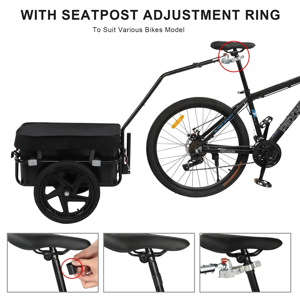 & Bicycle W/Universal Waterproof Cargo Bike Cover Trailer, Coupler Trailer PEXMOR Wagon
