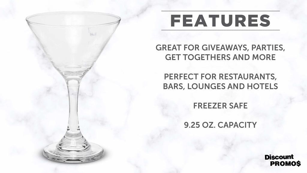 Great Classic Clear - Set oz. Martini for - Cocktails, Bulk Glasses 9.25 Favors, Pack of 10, Wedding Favors, Party Events
