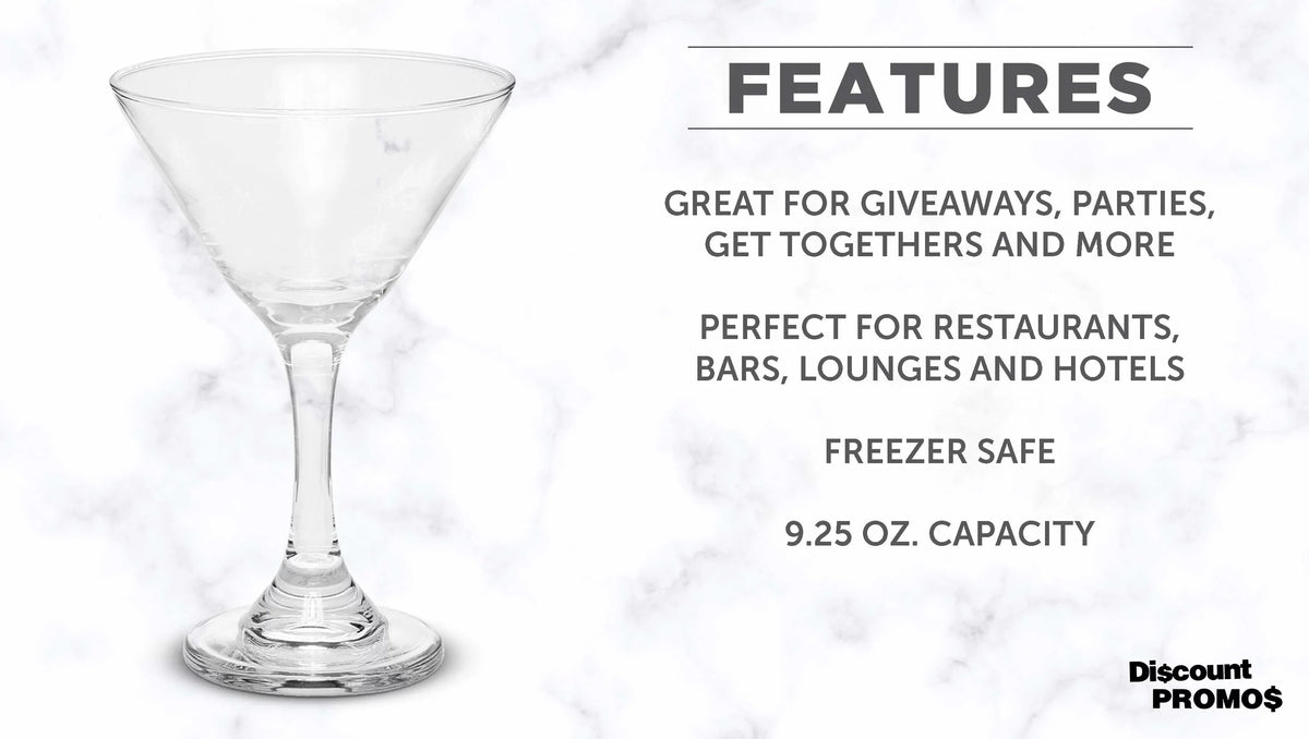 Great Classic Clear - Set oz. Martini for - Cocktails, Bulk Glasses 9.25 Favors, Pack of 10, Wedding Favors, Party Events