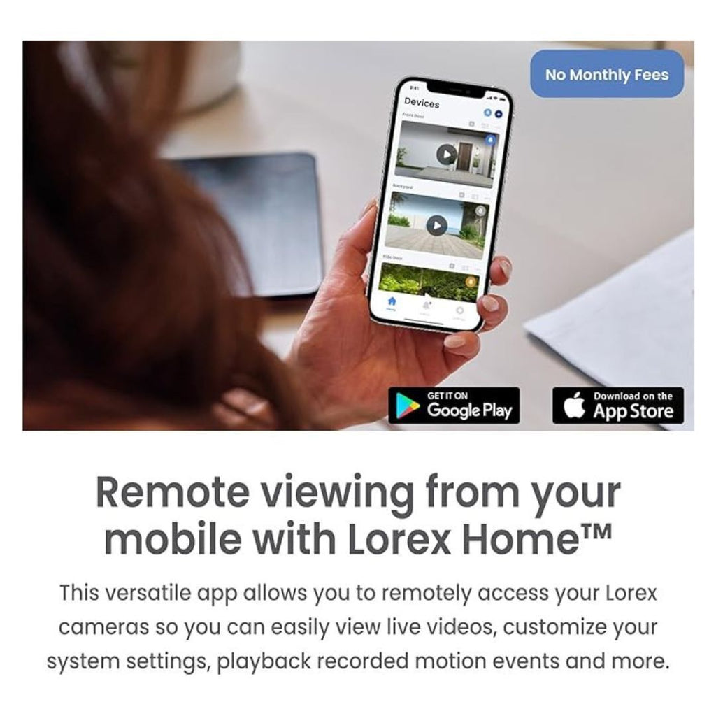 Home with Motion Capable Active 8 4 12 Smart DVR Fusion 4K Camera Compatibility Deterrence, Smart and Detection, Lorex Wi-Fi and Wired 2TB
