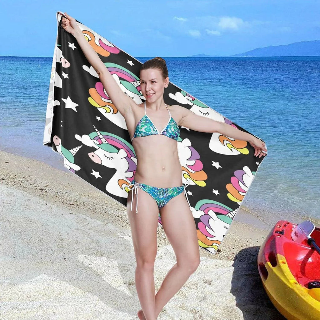 Dry Bestwell Quick Towel Lightweight Holiday（248） Absorbent Swimming Towel Camping Print Unicorn for Beach Oversized Compact Travel - Super Towels -